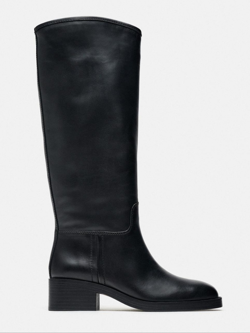 Leather Zara Knee Black Boots